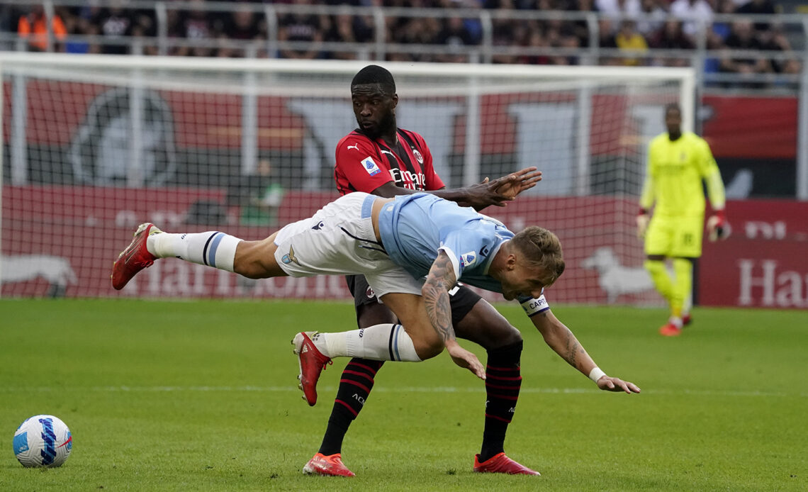 Duello Immobile-Tomori nel match d'andata Milan-Lazio