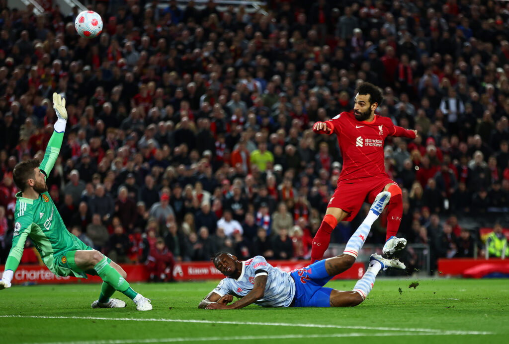 Mohamed Salah, Liverpool, a segno contro il Manchester United